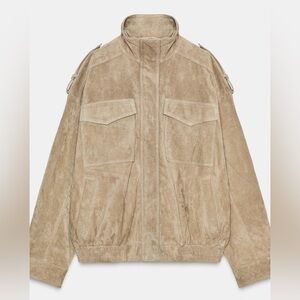 NWT Zara 100% Suede Leather Jacket XS